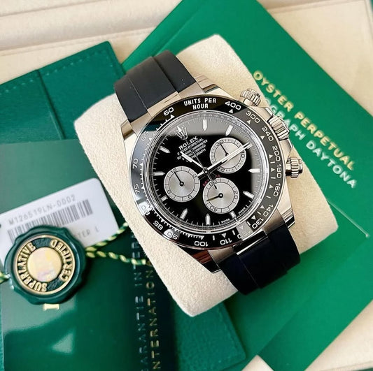 Rolex Daytona Strap (Silver-Black)