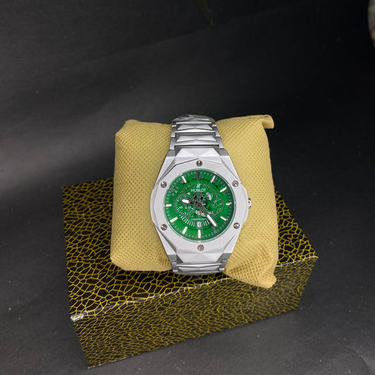 Hublot Diamond Cut (Green Skeleton)