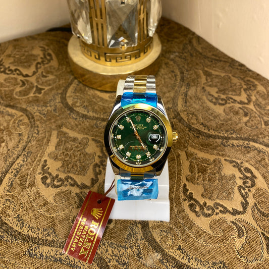 Rolex Classic (Two-Tone Plain Green)