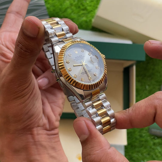 Rolex Crown (Two-Tone White)
