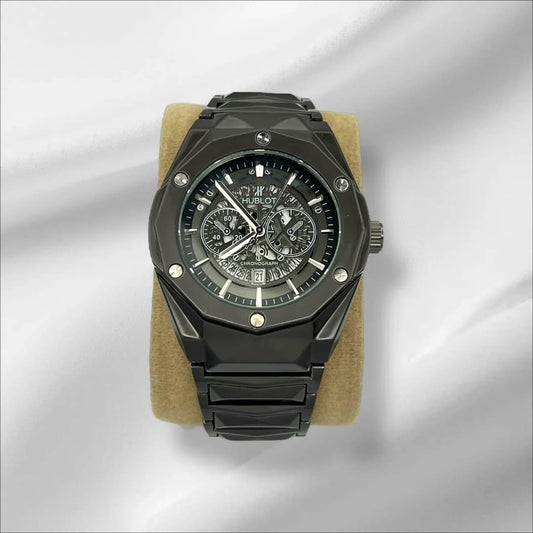 Hublot Diamond Cut (All Black Skeleton)