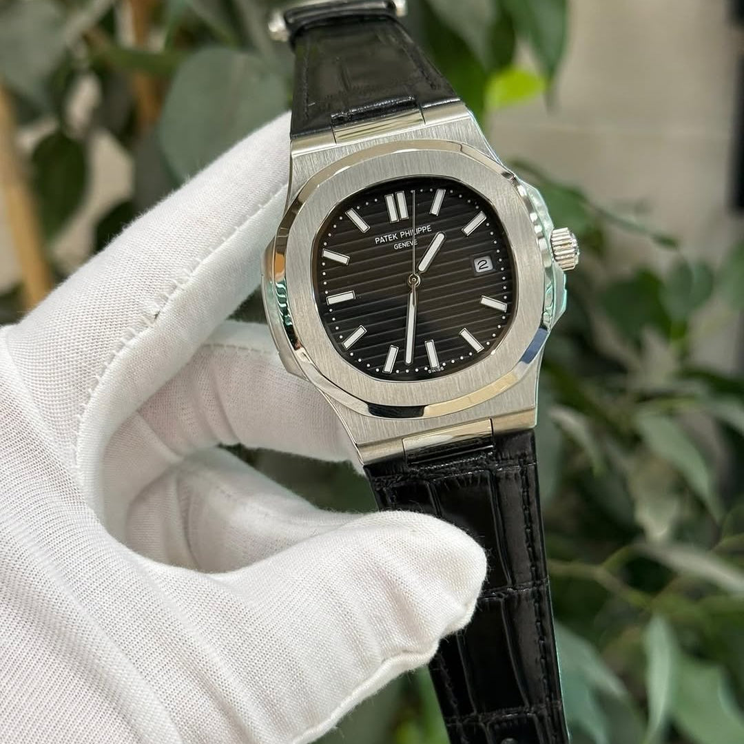 Patek Philipe Strap (Silver-Black)