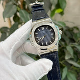 Patek Philipe Strap (Silver-Blue)