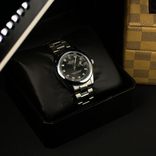 Rolex Classic (Silver-Black Stone)