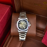 Bestwin Skeleton Automatic (Silver-Black)