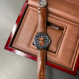 Patek Philipe Strap (Silver-Brown)