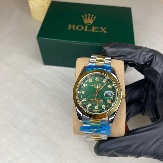 Rolex Classic (Two-Tone Plain Green)