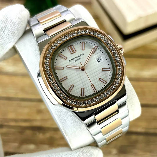 Patek Philippe  Stones Dial (Two-tone White)